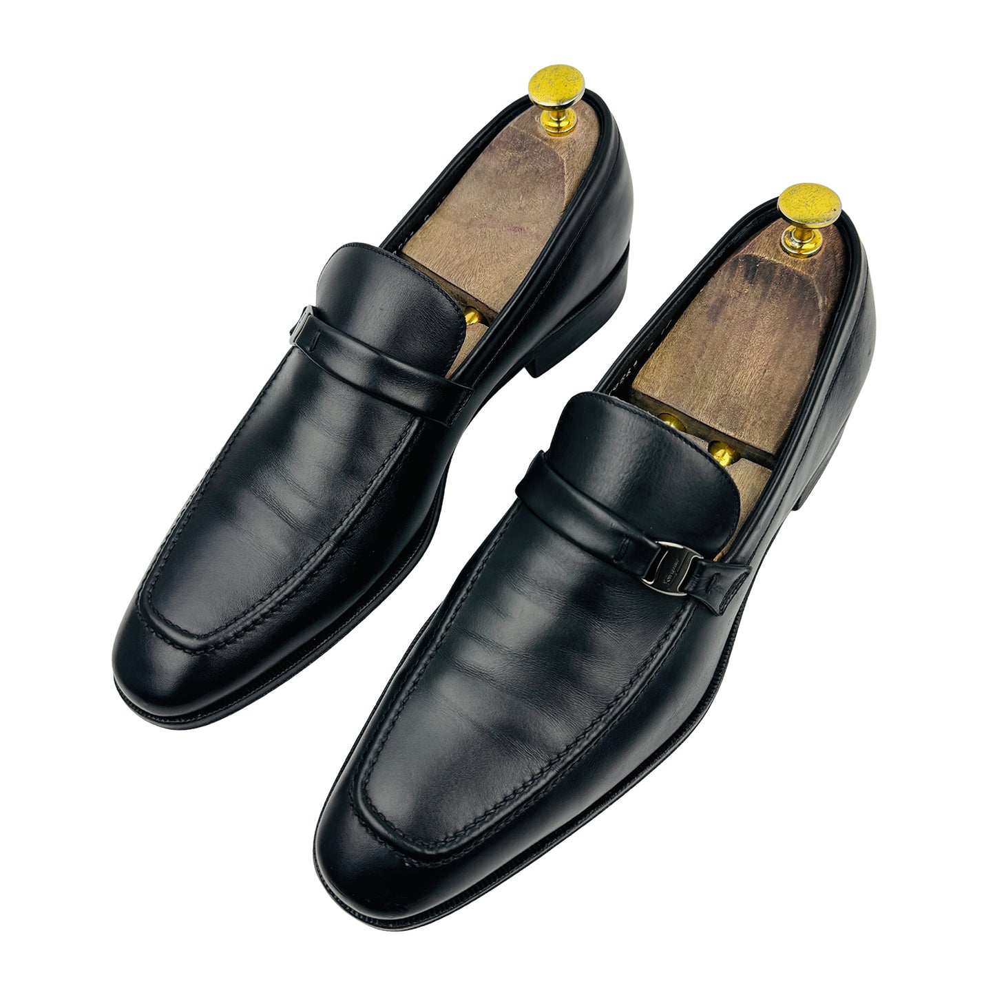 Salvatore Ferragamo Black Leather Loafers (Size 42)