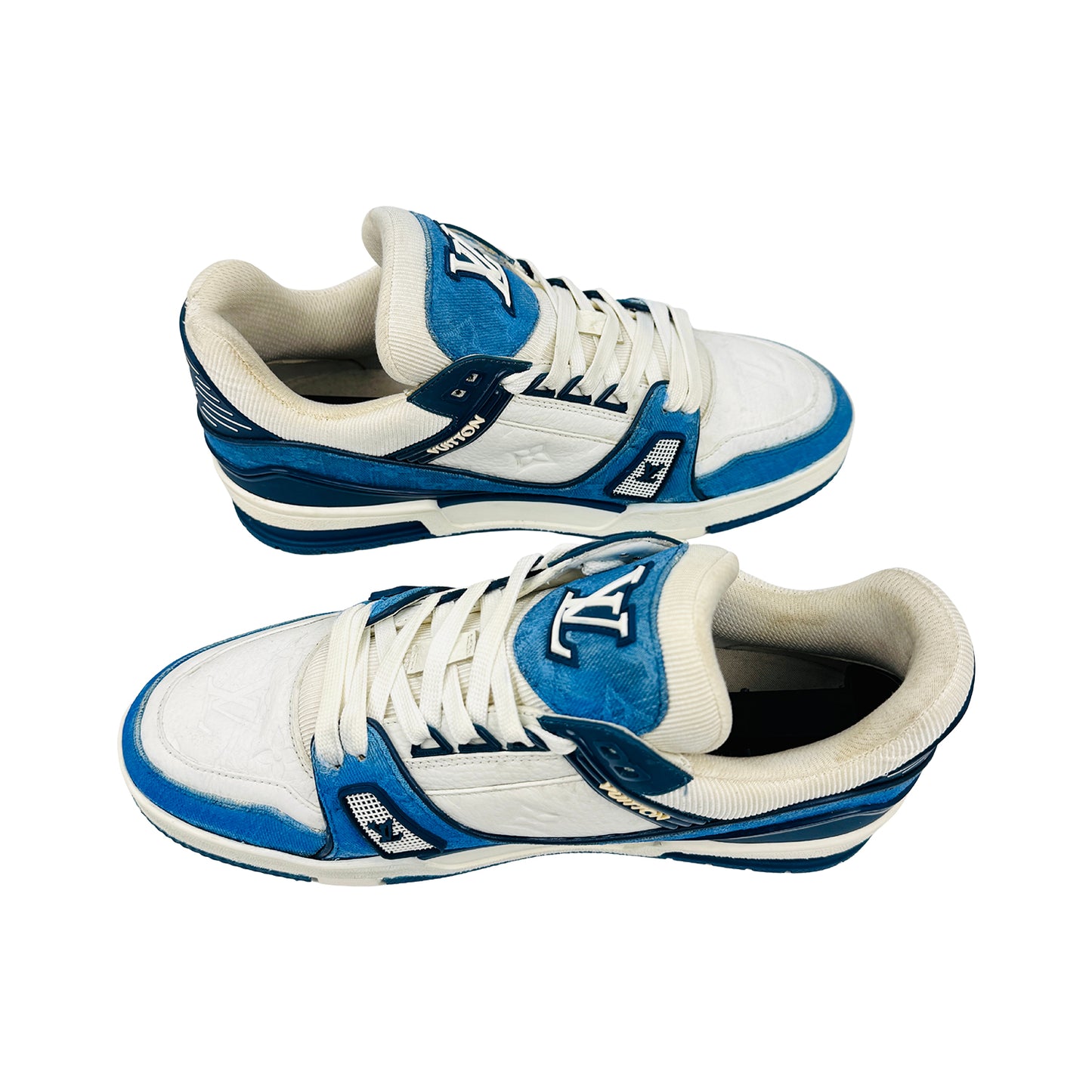 Louis Vuitton Men's LV Trainer Blue Sneakers (Size 41/41.5)