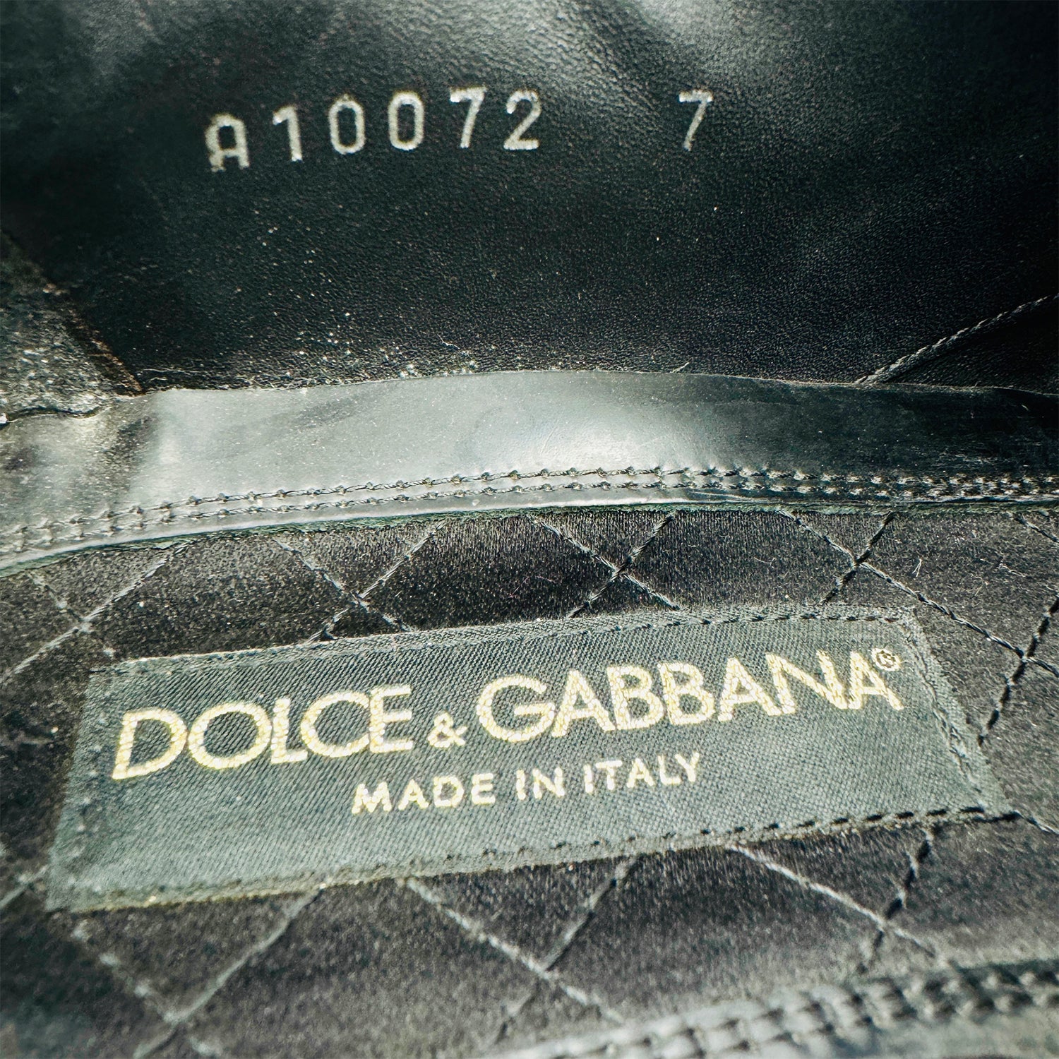 Inside Sole Brand, Made Embossing Size printing image of Dolce & Gabbana Calfskin Derby shoes (Size 41.5/42) -  A10703A120380999