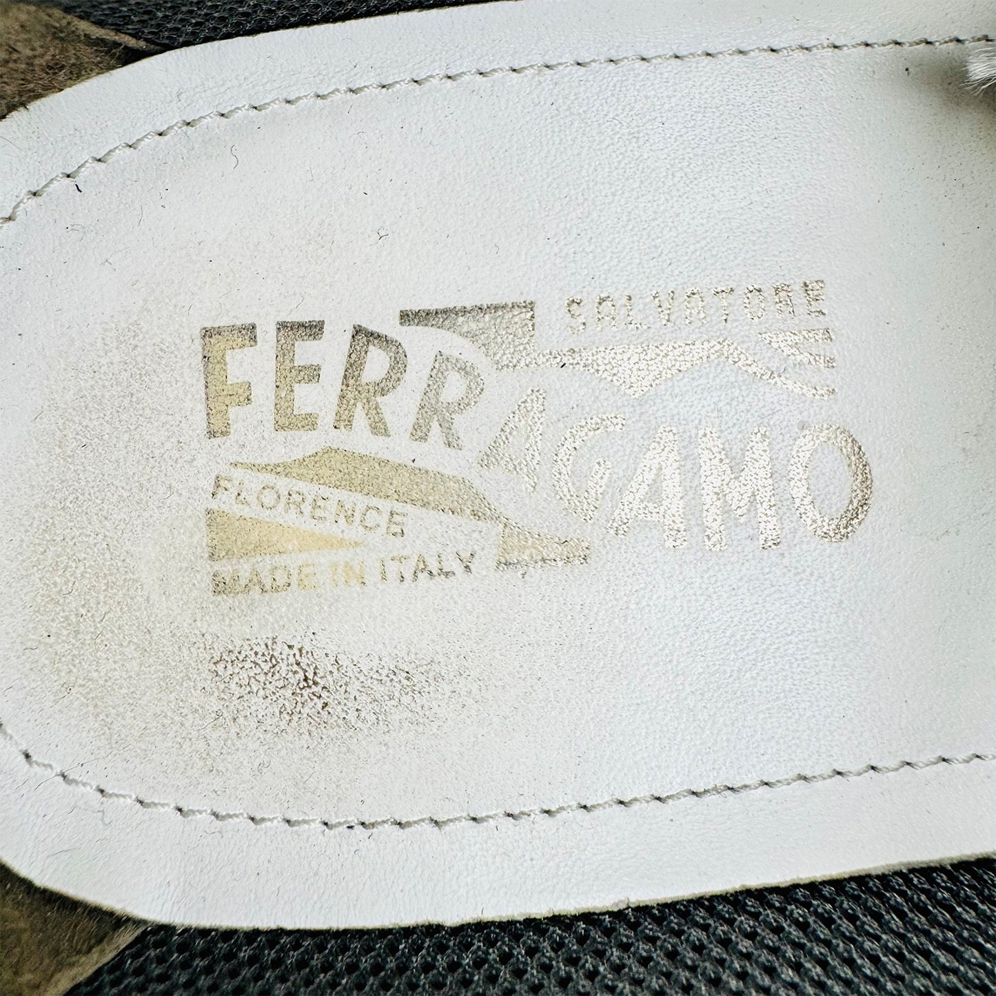 Salvatore Ferragamo White Leather Sneakers (Size 44.5) - Z18U