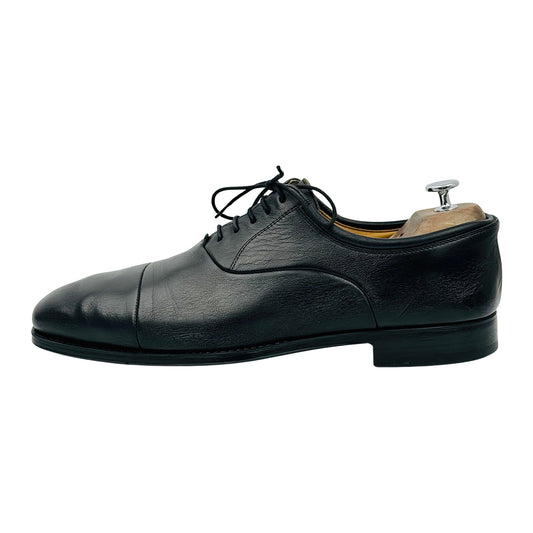 Magnanni Men's Black Leather Cap-Toe Oxfords (Size 44.5)