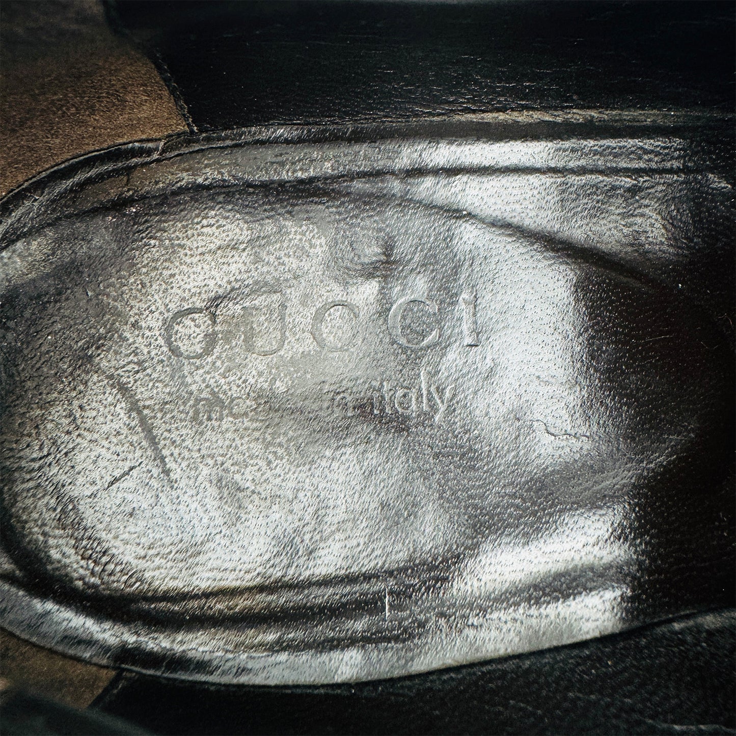 Gucci Men's Dark Brown Leather Loafers (Size 42)