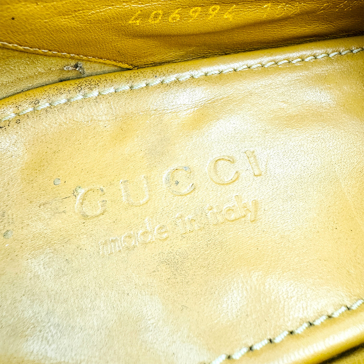 Gucci Jordaan Leather Horsebit Loafers (Size 44)