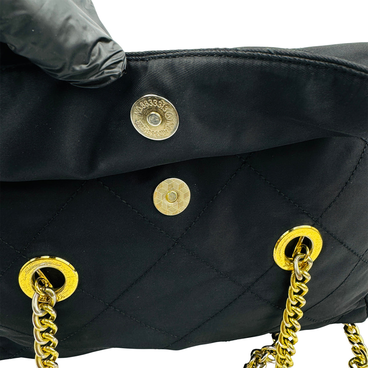 Prada Tessuto Impuntu Quilted Flap Chain Shoulder Bag