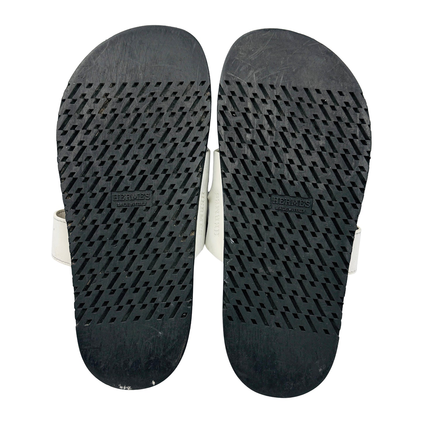 Hermes Chypre Black White Slippers (Size 38/39) - FR211114Z