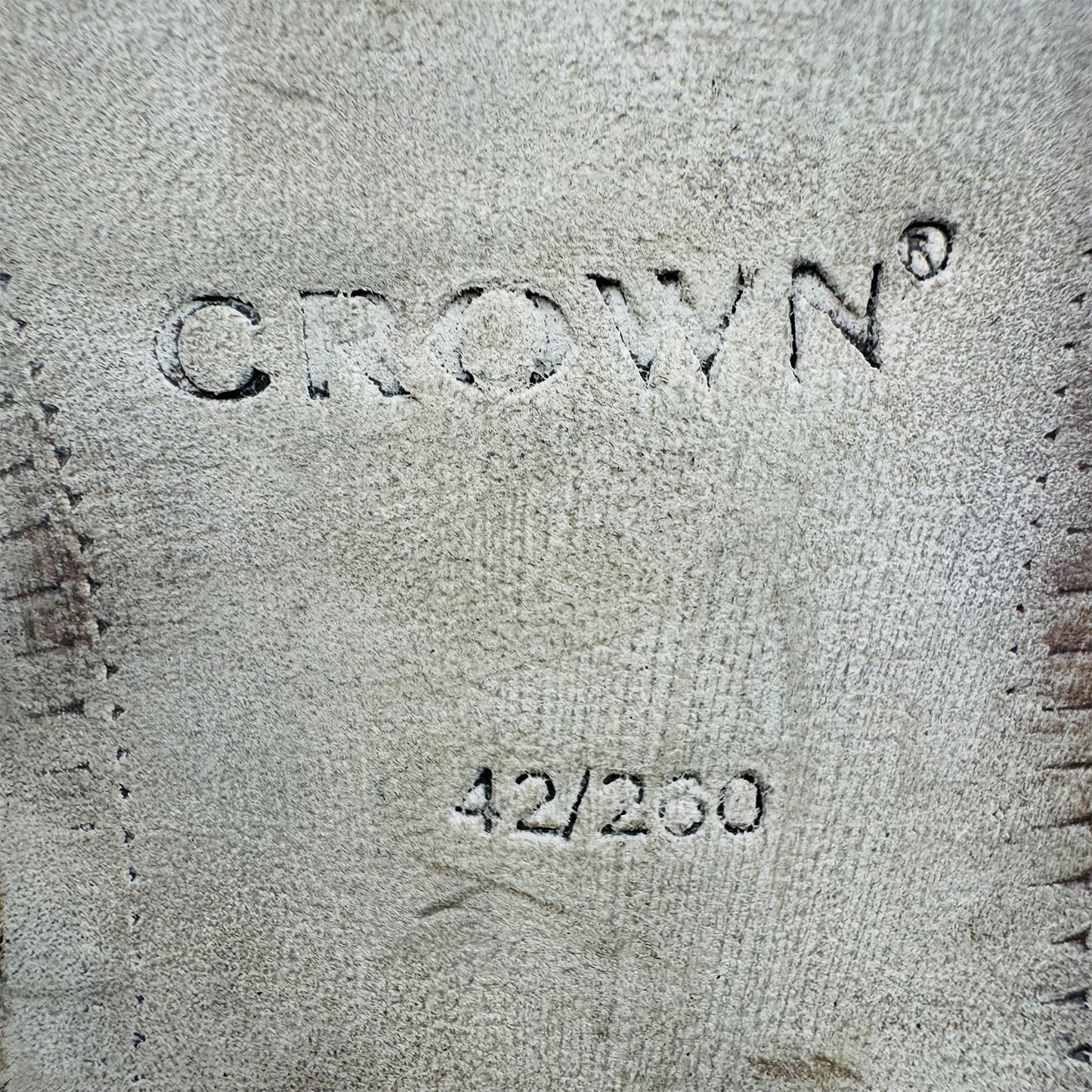 Crown Men's Black Leather Brogue Shoes (Size 42/42.5)