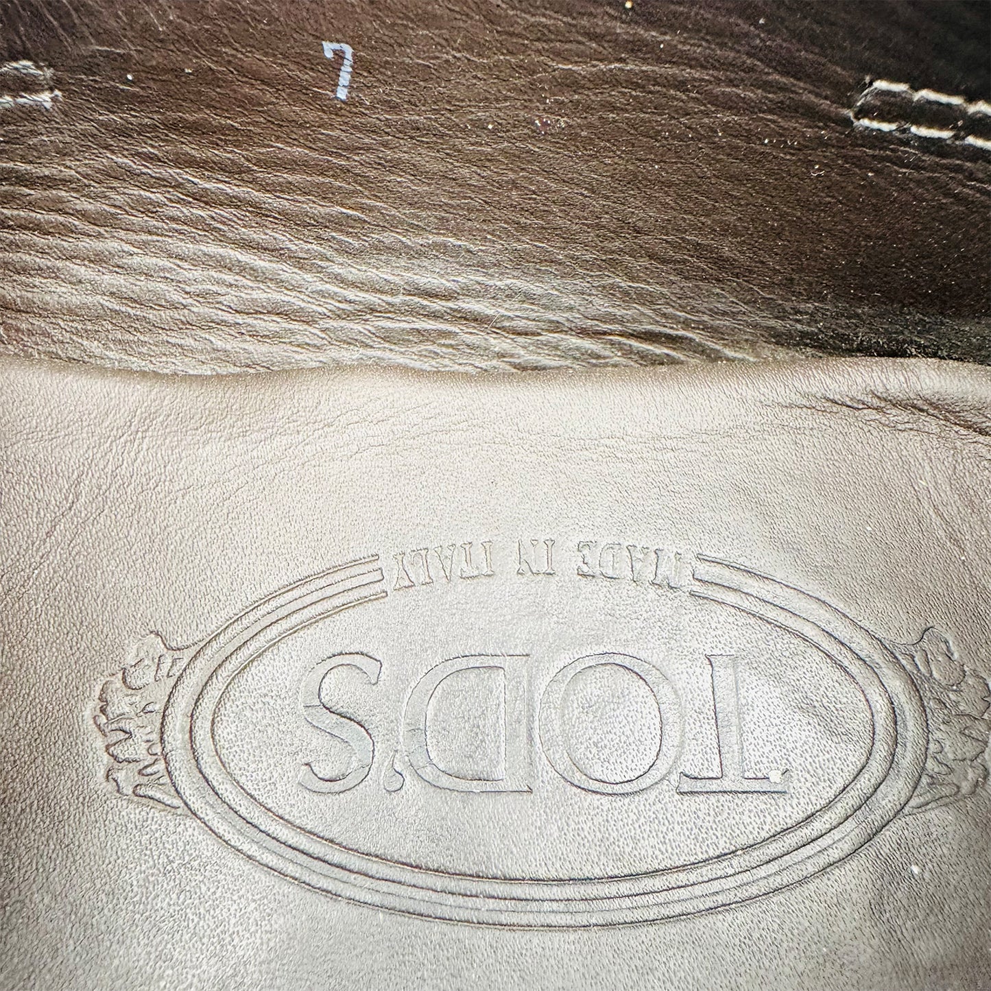 Tod's Brown Wooden Texture Patent Leather Loafers (Size 41/41.5)