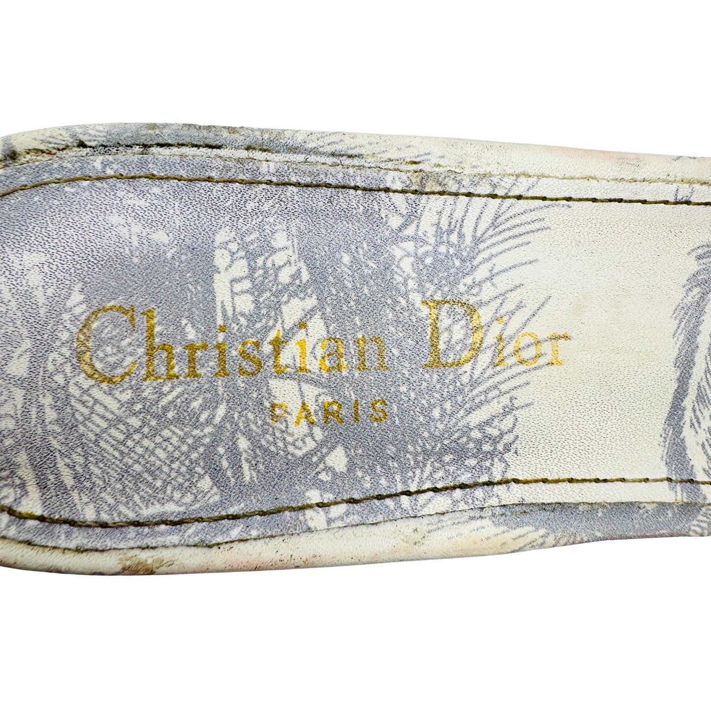 Dior Women's Dway Grey Heeled Slides (Size 39)