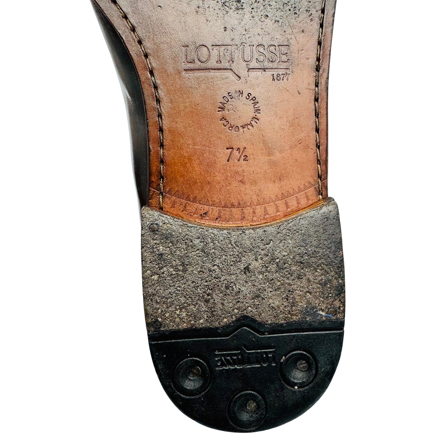 Lottusse Men's Brown Spain Made Oxfords (Size 42)