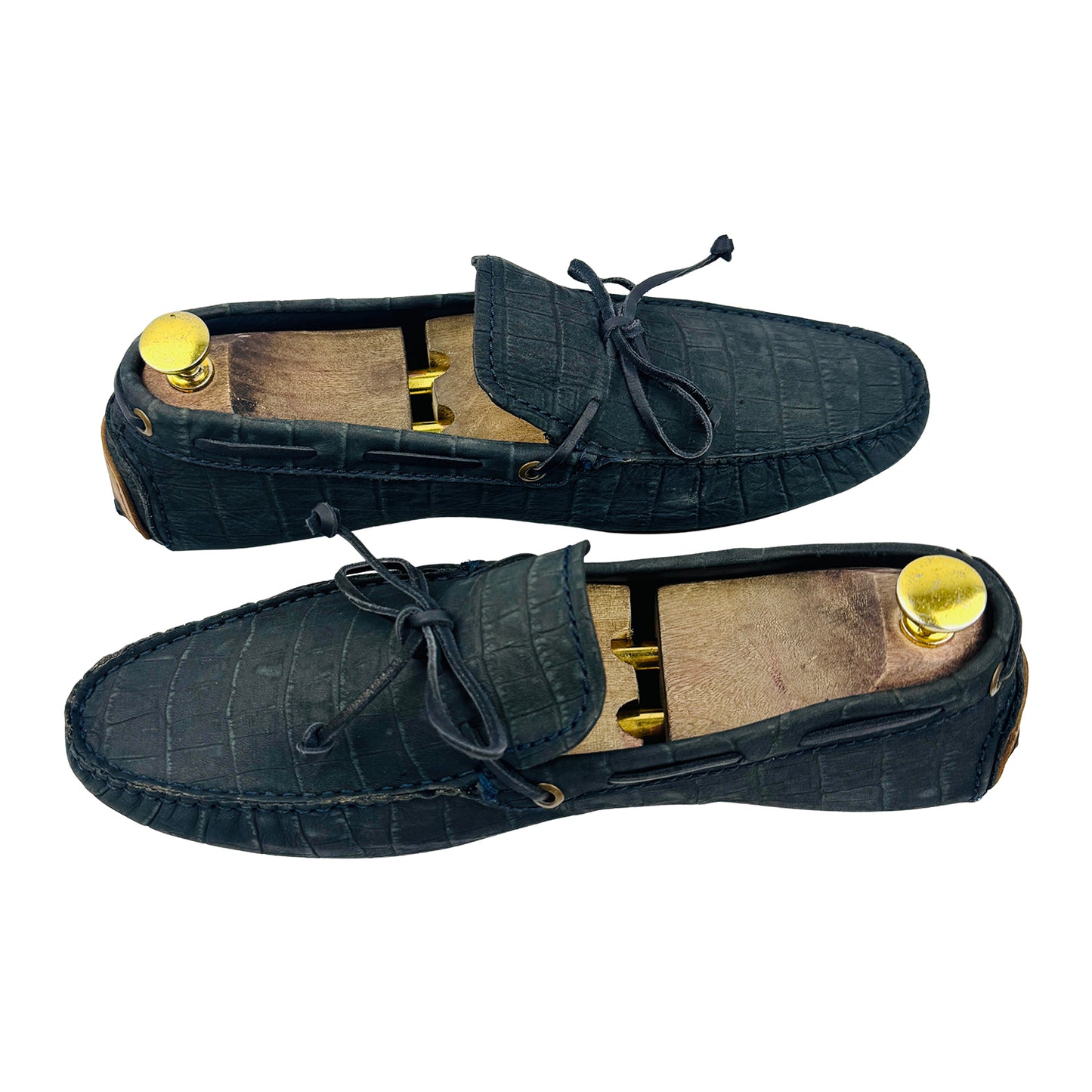 Hugo Boss Men's Croc-Embossed Leather Loafers (Size 42)