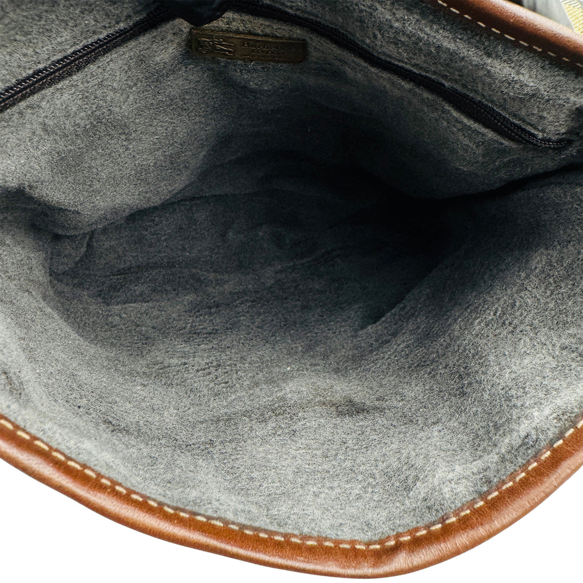 Burberry Nova Check Leather Buckle Shoulder Bag