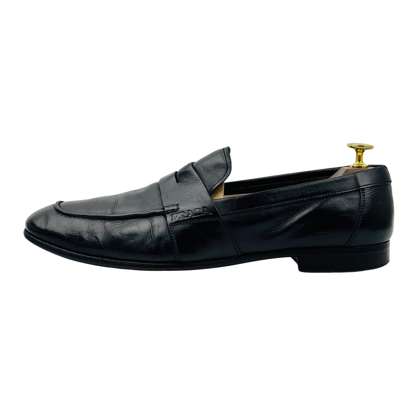 Prada Men's Black Penny Loafers (Size 43/43.5)
