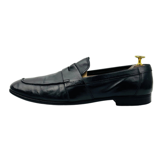 Prada Men's Black Penny Loafers (Size 43/43.5)