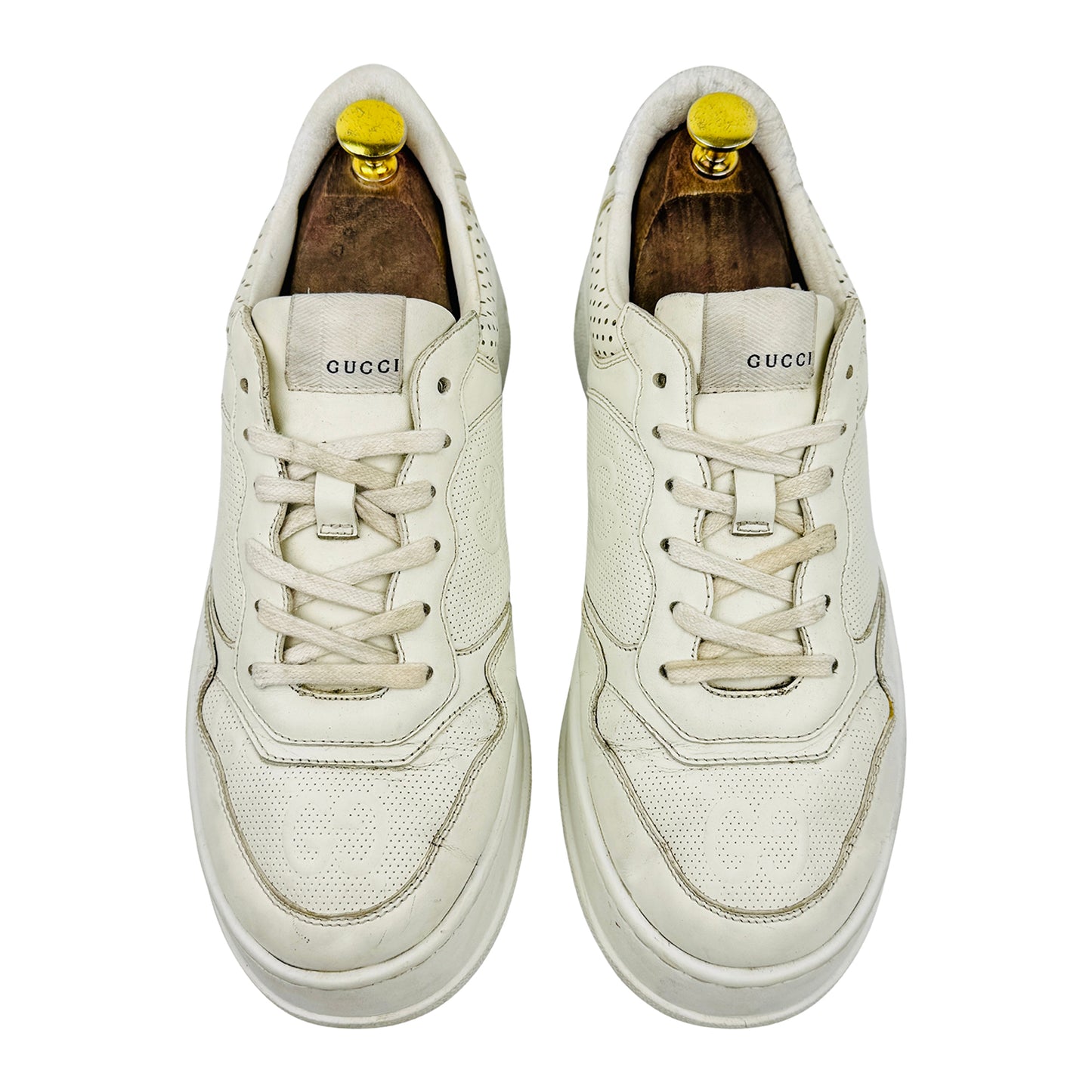 Gucci Men's Off-White Low-Top Sneakers (Size 42)
