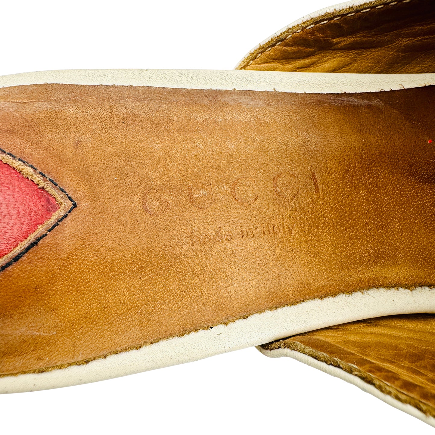 Gucci Women's Off-White Leather Mules (Size 35/35.5) - 423694