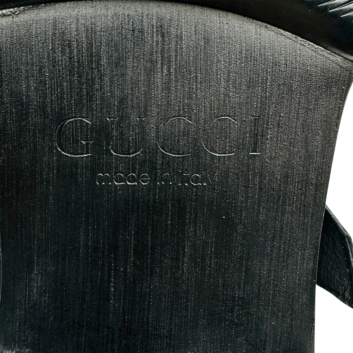 Gucci Black Leather Single Monk-Strap Shoes (Size 42/42.5)