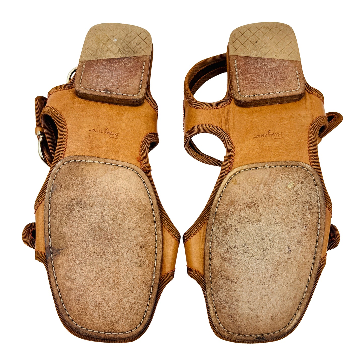 Salvatore Ferragamo Brown Leather Sandals (Size 38/38.5)