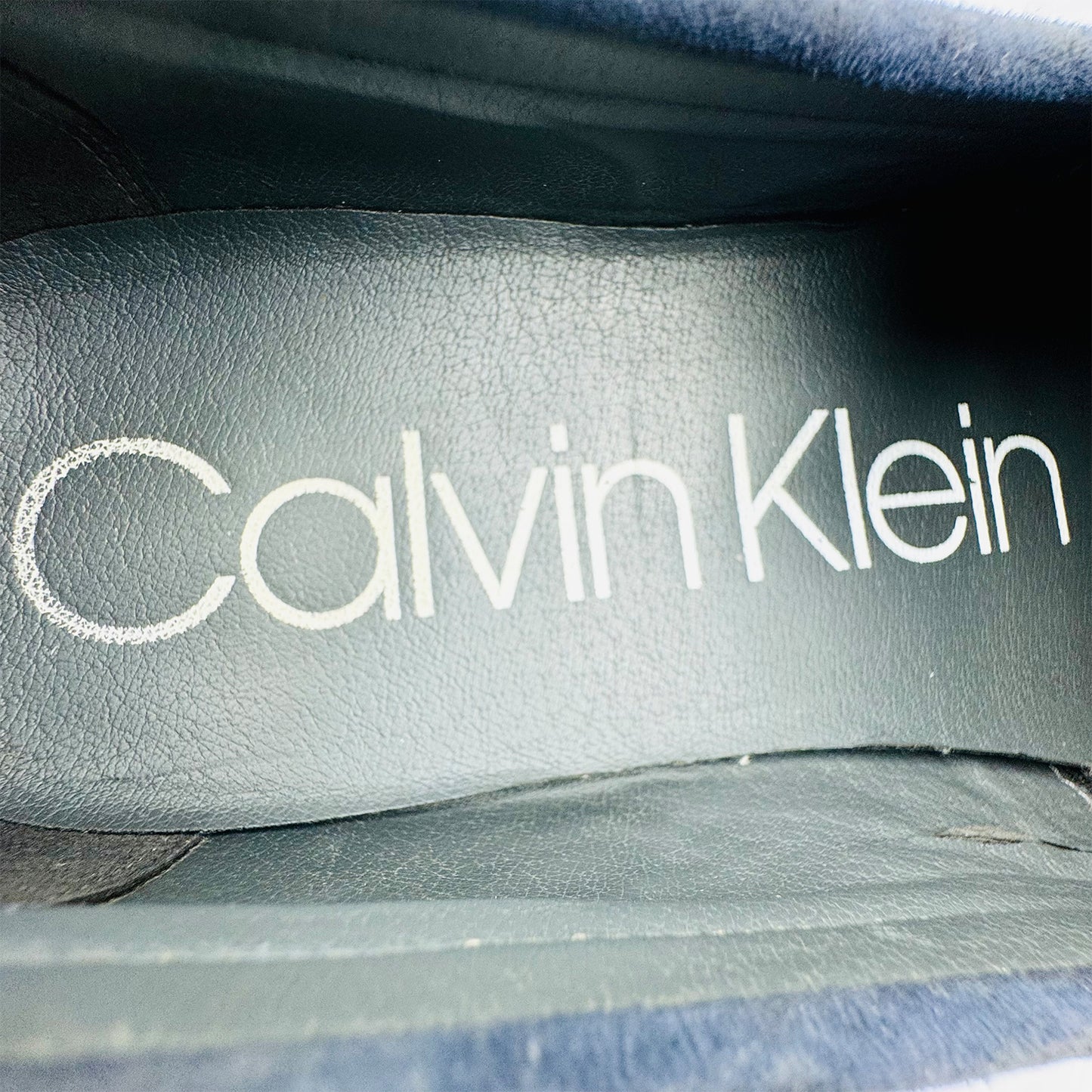 Calvin Klein Men's Blue Suede Loafers (Size 44)