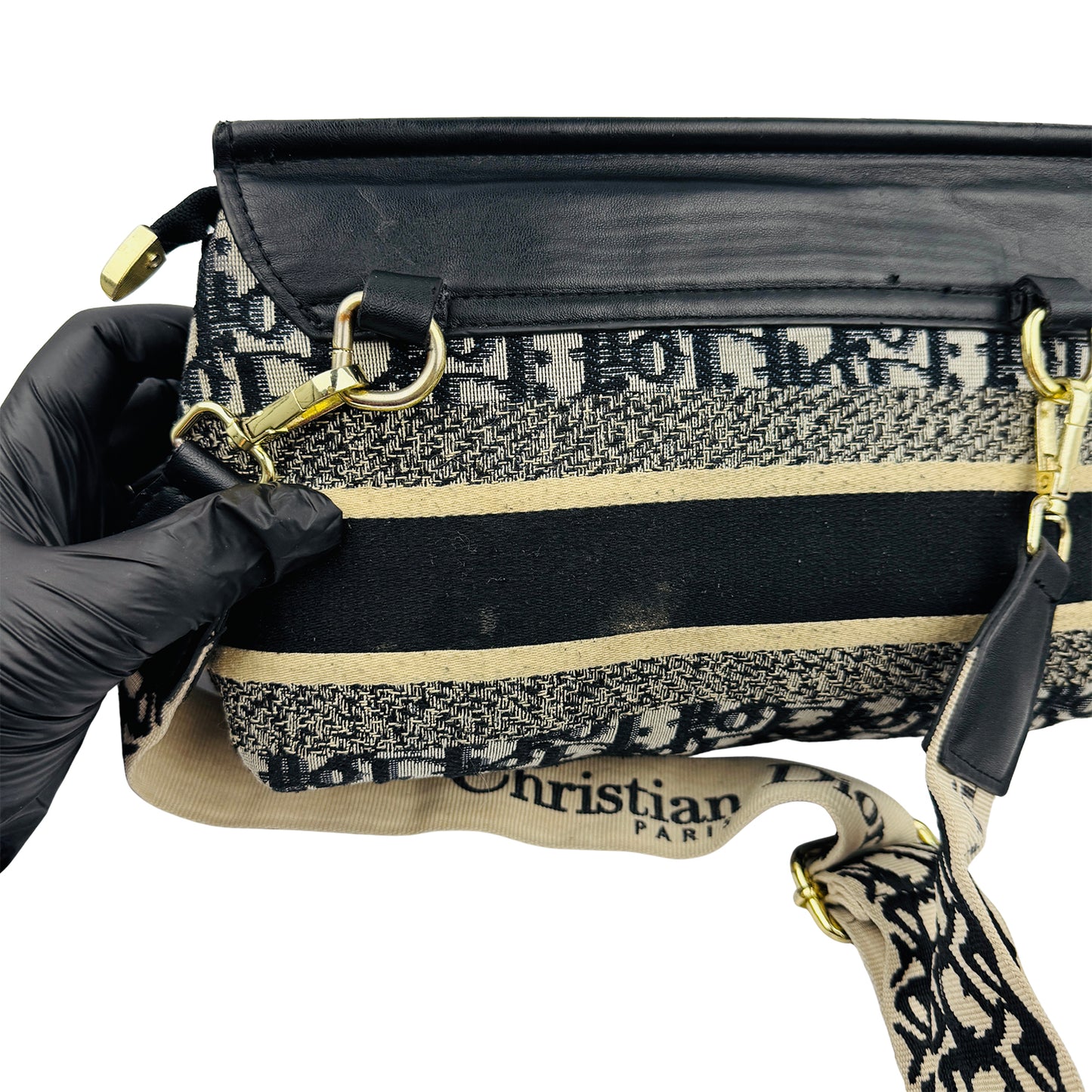 Christian Dior Diorcamp Messenger 'Beige Black' Hand Bag