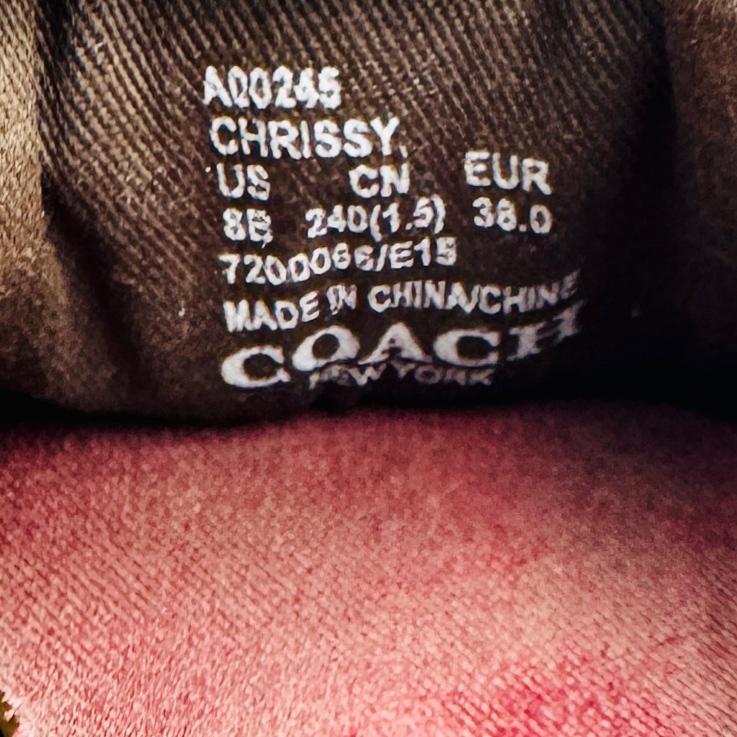 Coach Chrissy 'Chestnut Brown' Shoes (Size 38) - A00245