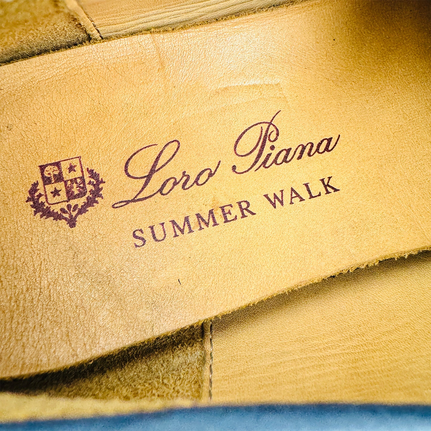 Loro Piana Blue Ostrich Leather Loafers (Size 38)