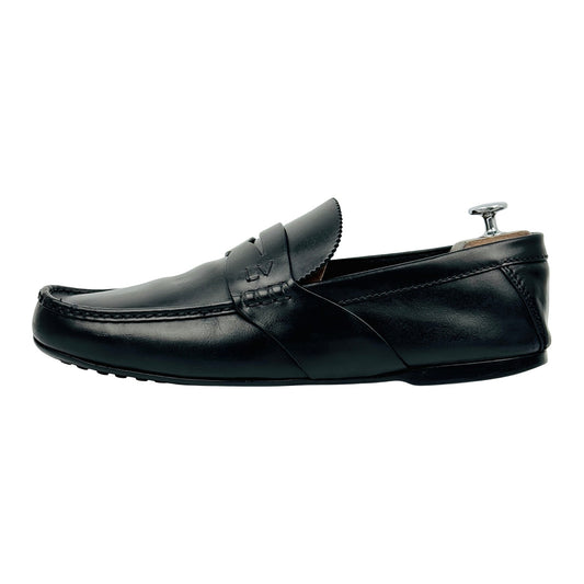 Louis Vuitton Men's Black Penny Loafers (Size 44/44.5)