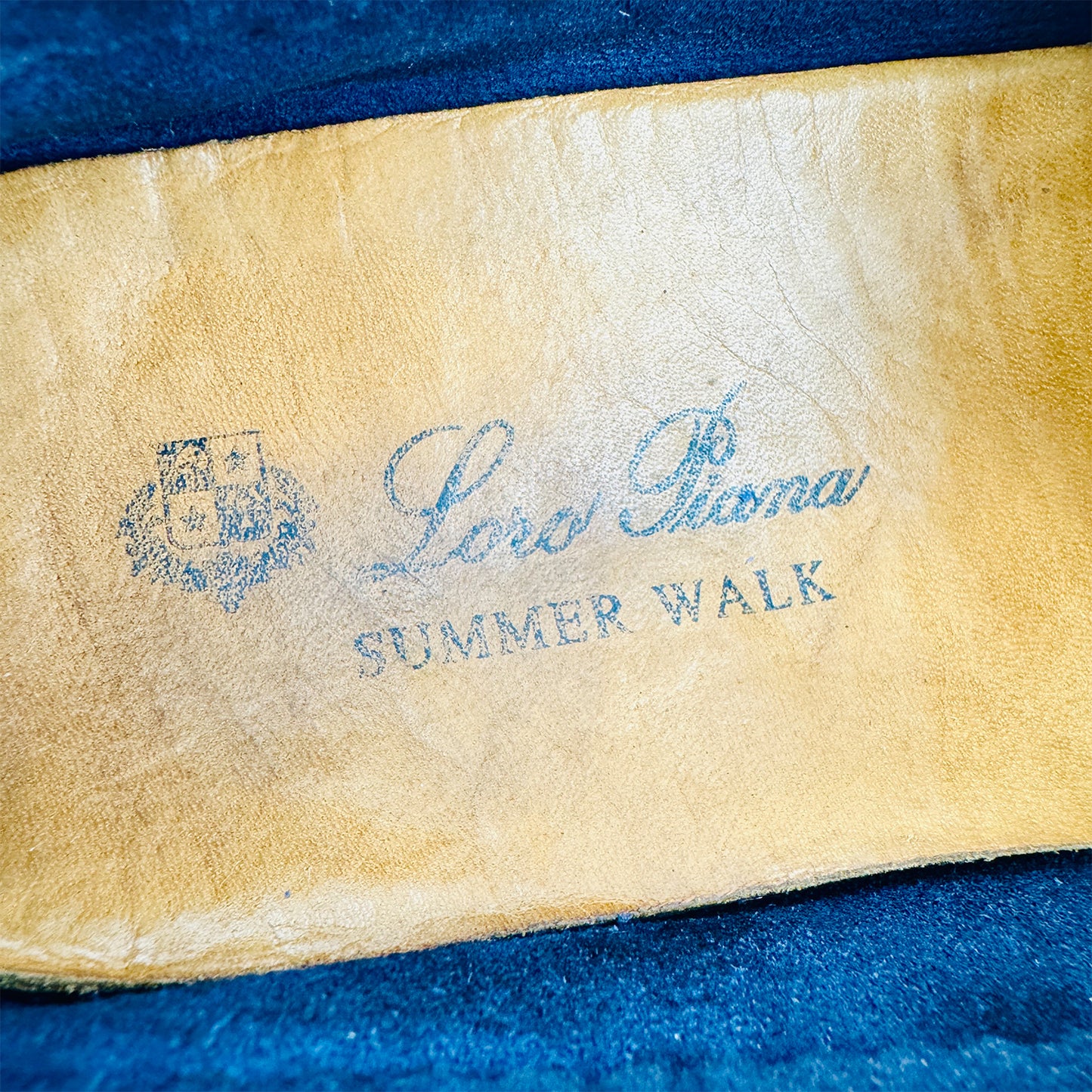 Loro Piana Summer Charms Walk Navy Blue Loafers (Size 40) - I43182