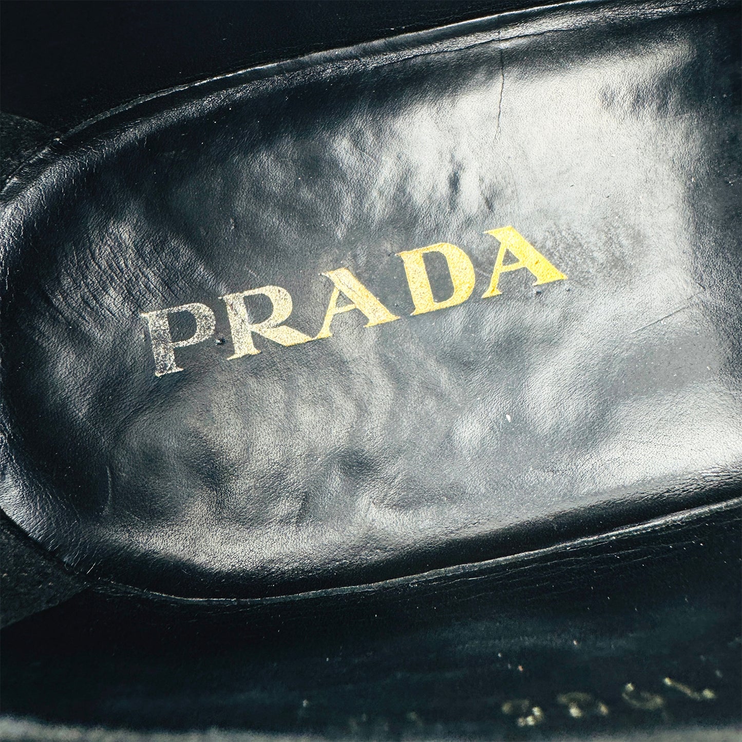 Prada Men's Black Leather Loafers (Size 44)