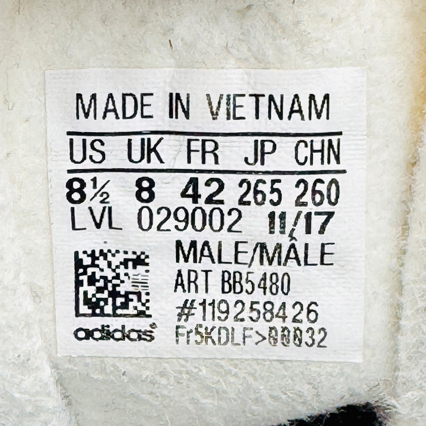 Inside Made, Size, Code printing image of Adidas Suede Gazelle Shoes (Size 42) - BB2502