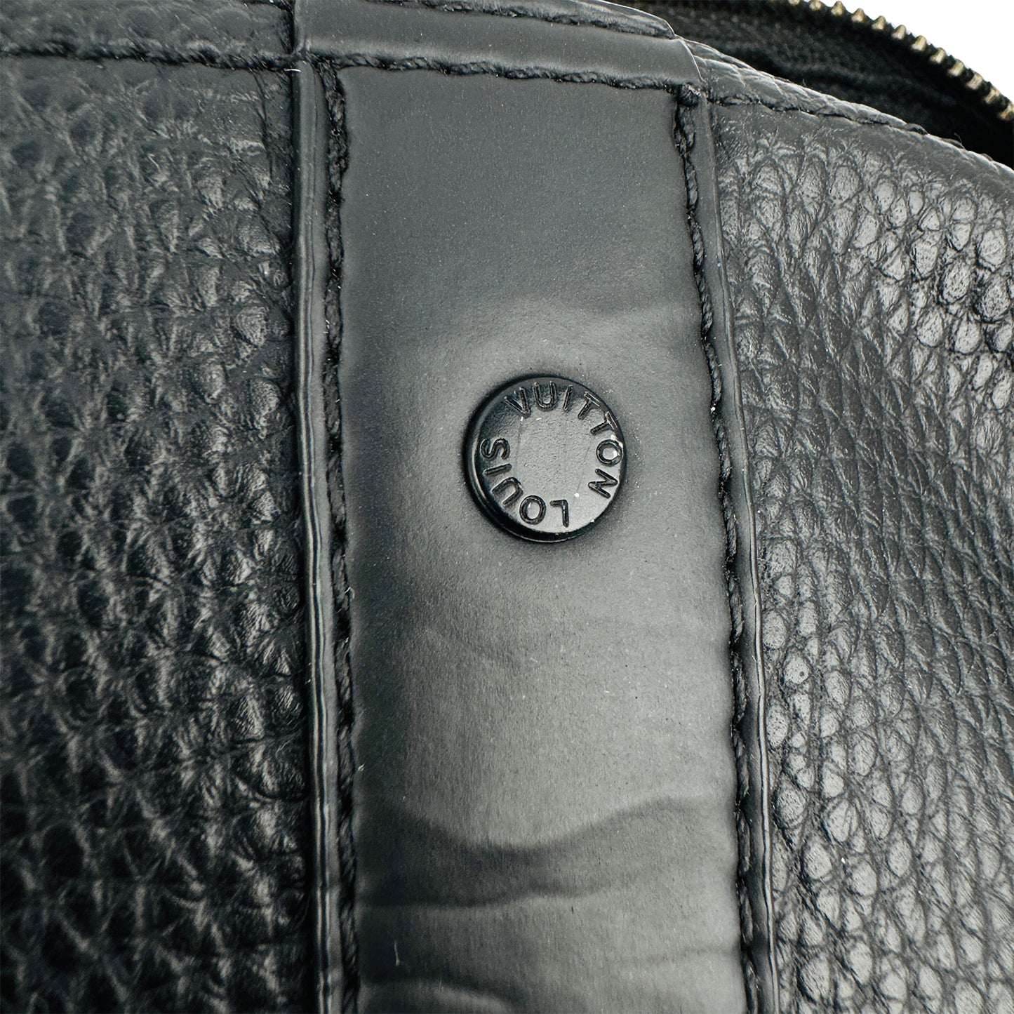 Louis Vuitton City Keepall Black Leather Shoulder Bag
