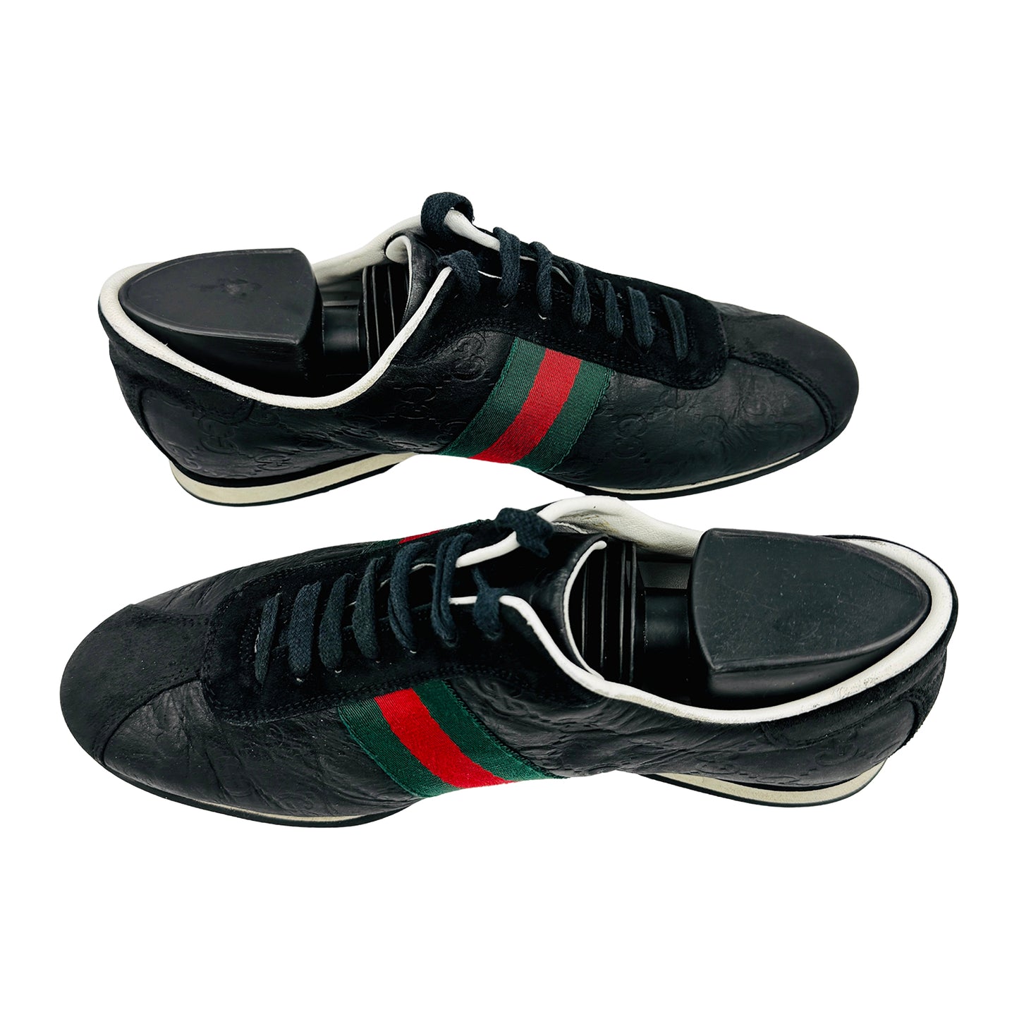 Gucci Black Leather Sneakers (Size 39/39.5) - 138732