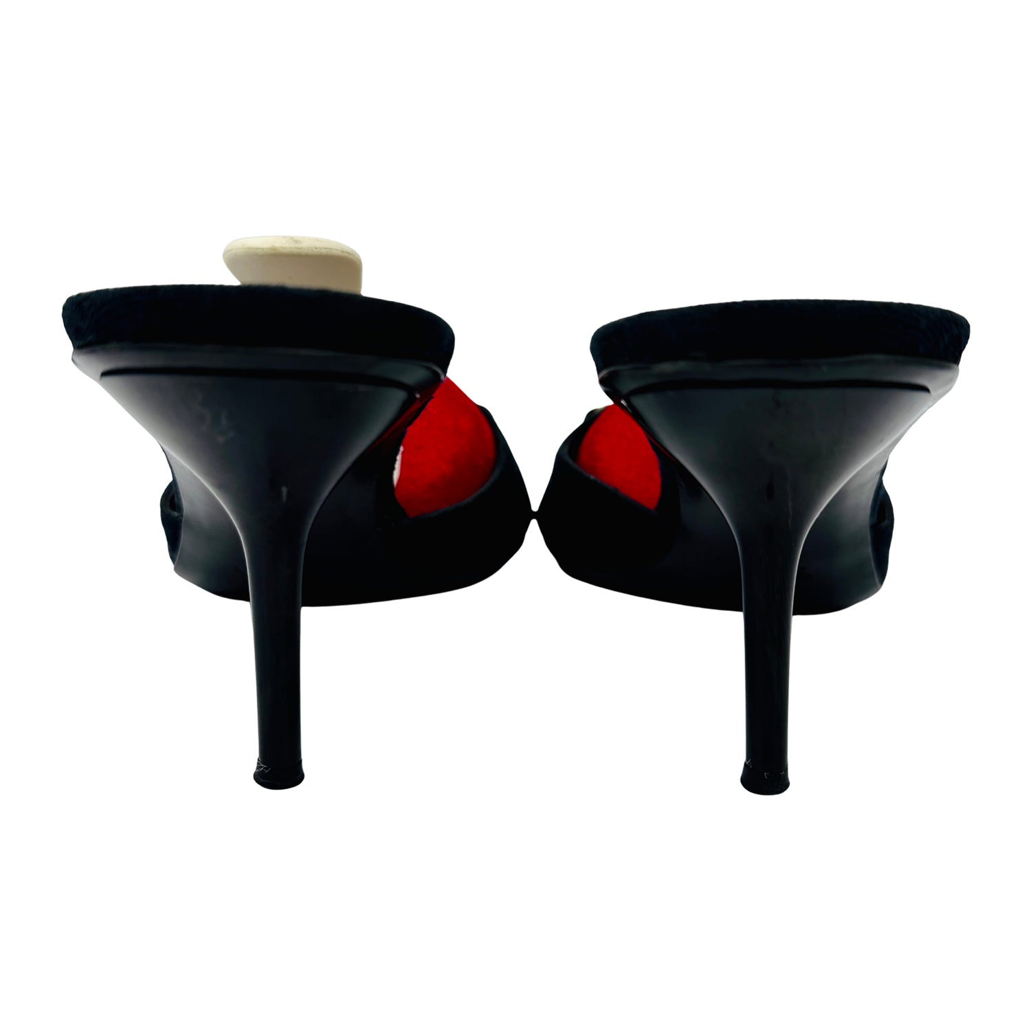 Back Side image of Gucci Women's Black Horsebit Detail Heels (Size 39/39.5)