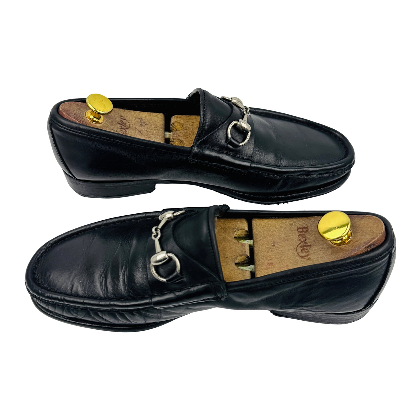Gucci Men's Black Leather Horsebit Loafers (Size 43)