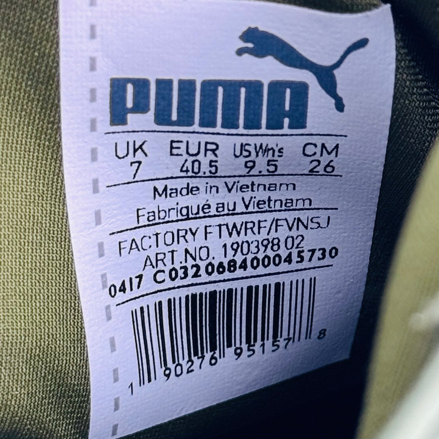 Puma Rihanna Fenty x Trainer Hi Shoes (Size 40/40.5) - 190398-02