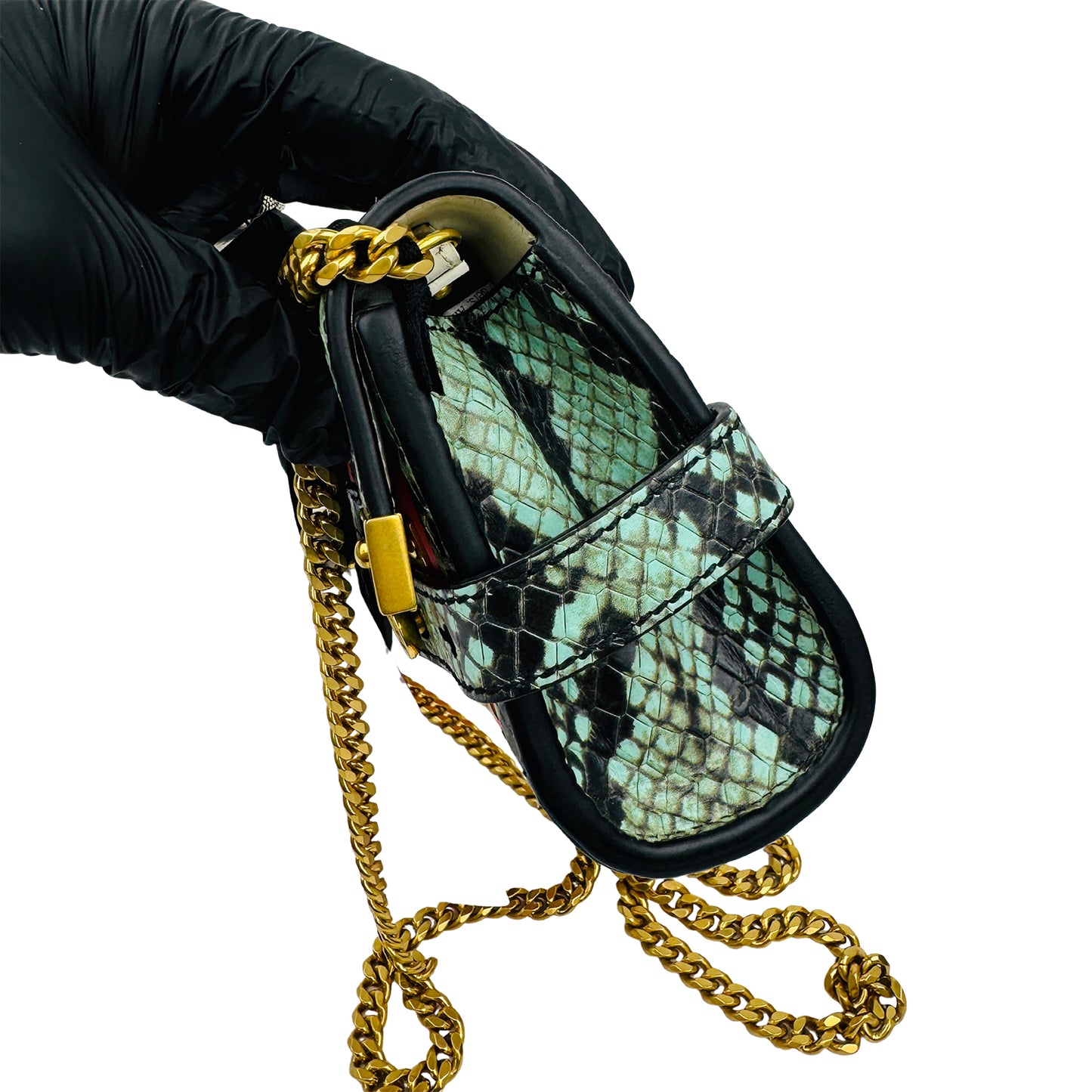 Balmain B-Buzz 23 Patchwork Leather Clutch Bag