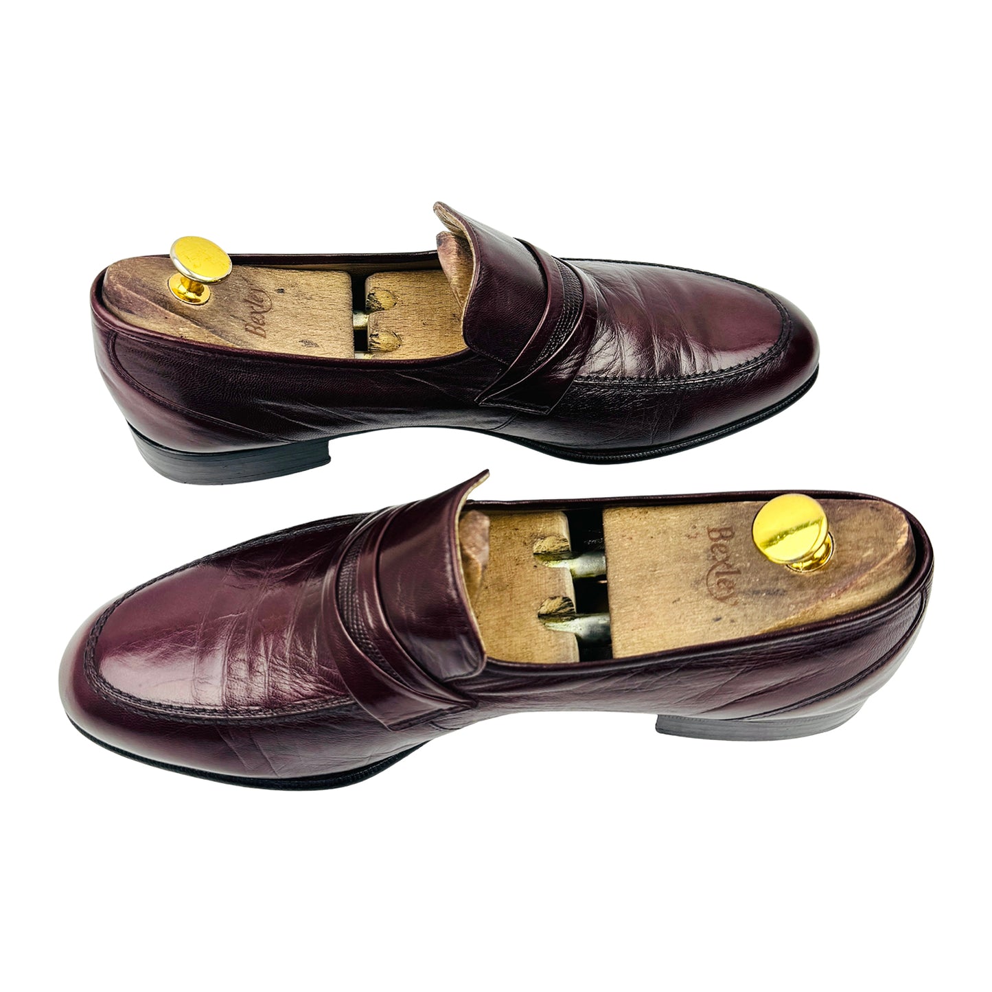 Bally Burgundy Leather Penny Loafers (Size 44)