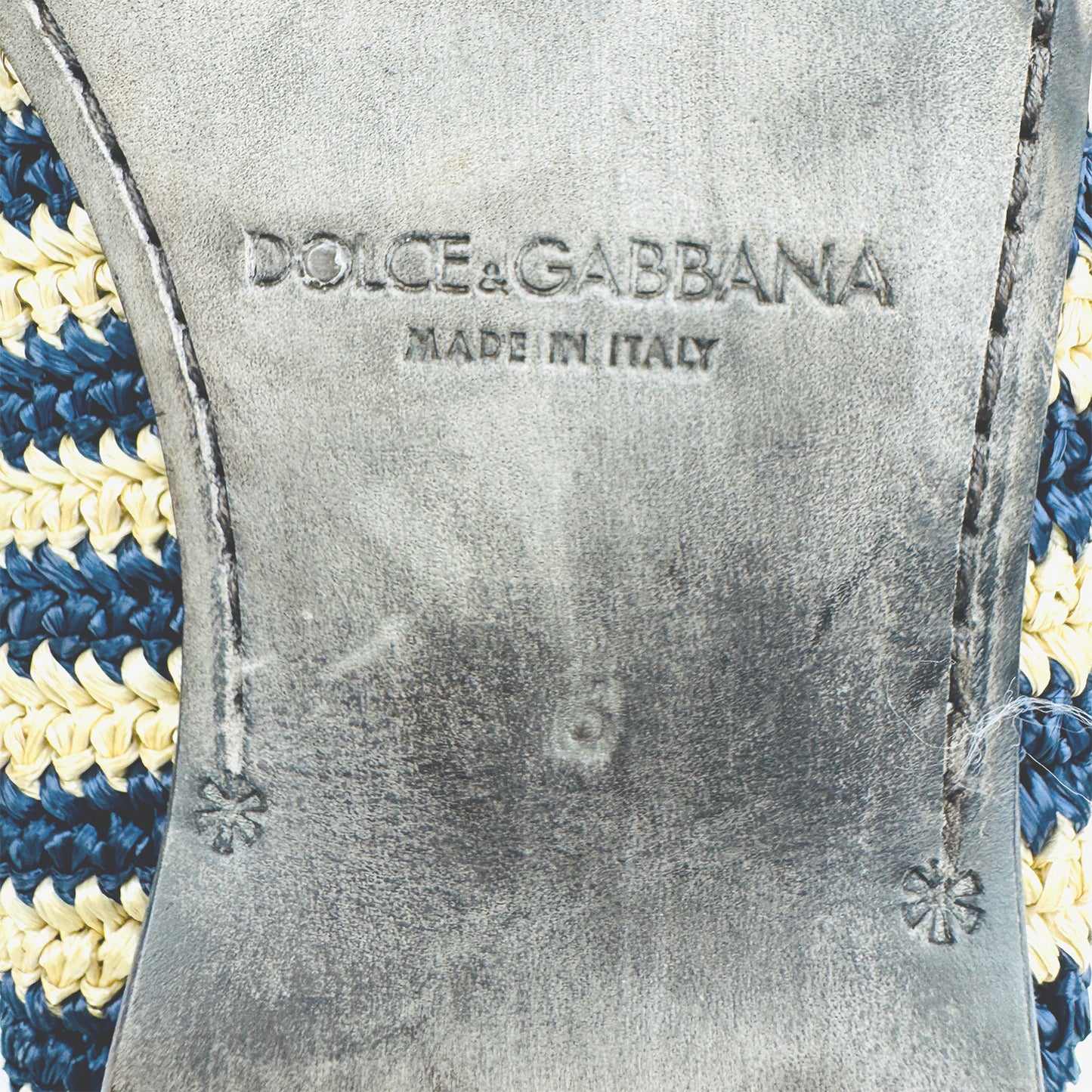 Dolce & Gabbana Woven Raffia Smoking Shoes (Size 41.5/42)