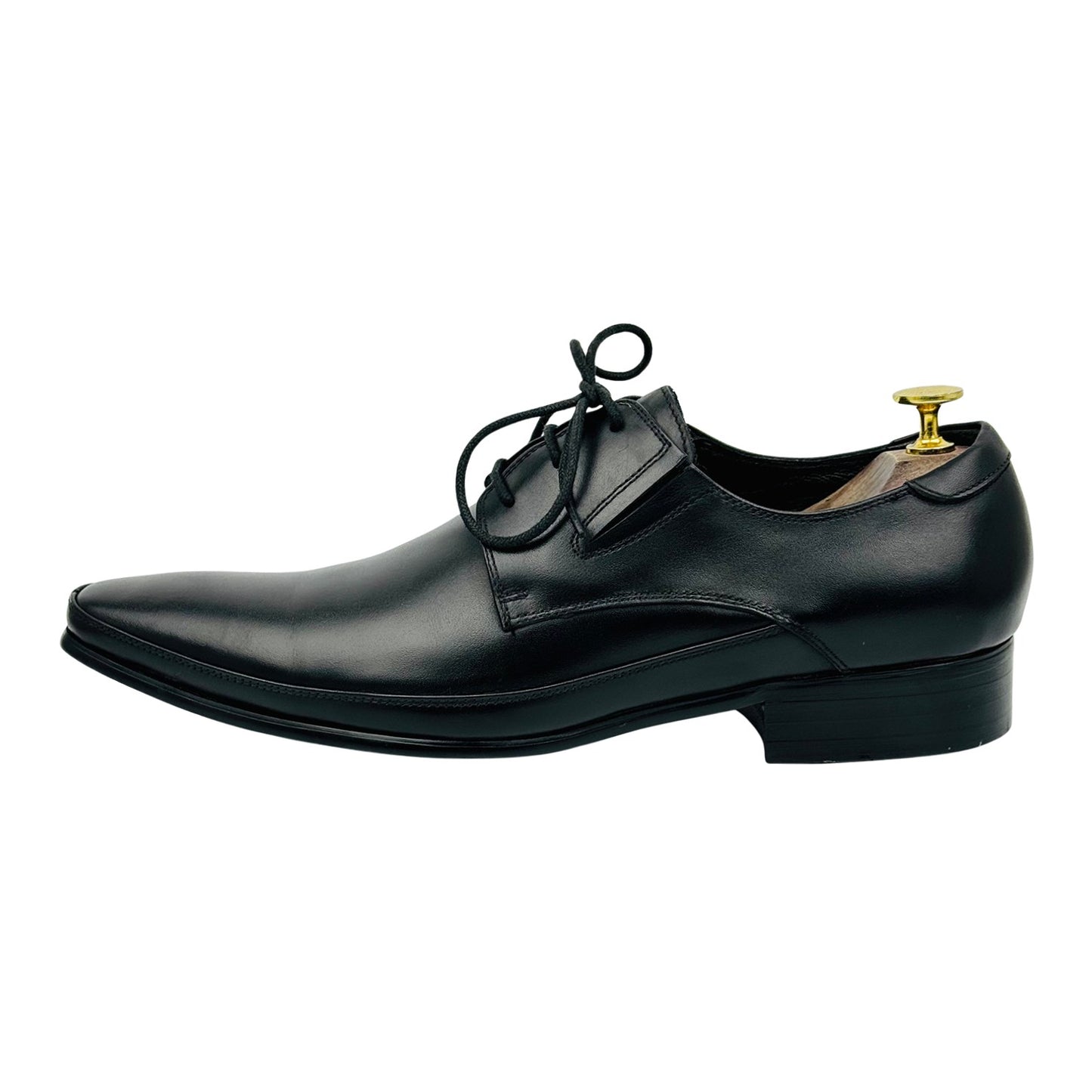 Salvatore Ferragamo Black Calf Leather Oxfords (Size 40/41)