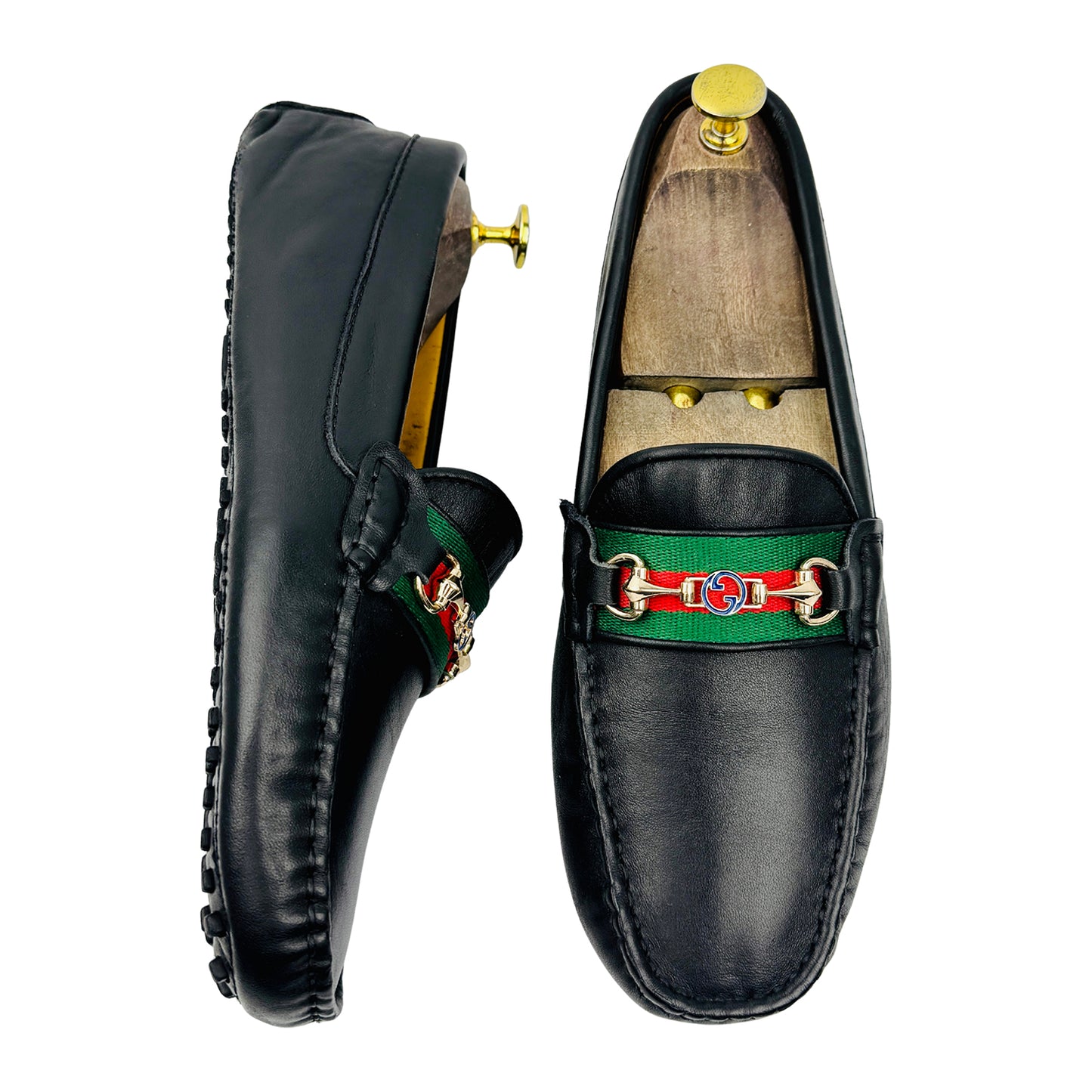 Gucci Men's Ayrton Black Leather Loafers (Size 42)