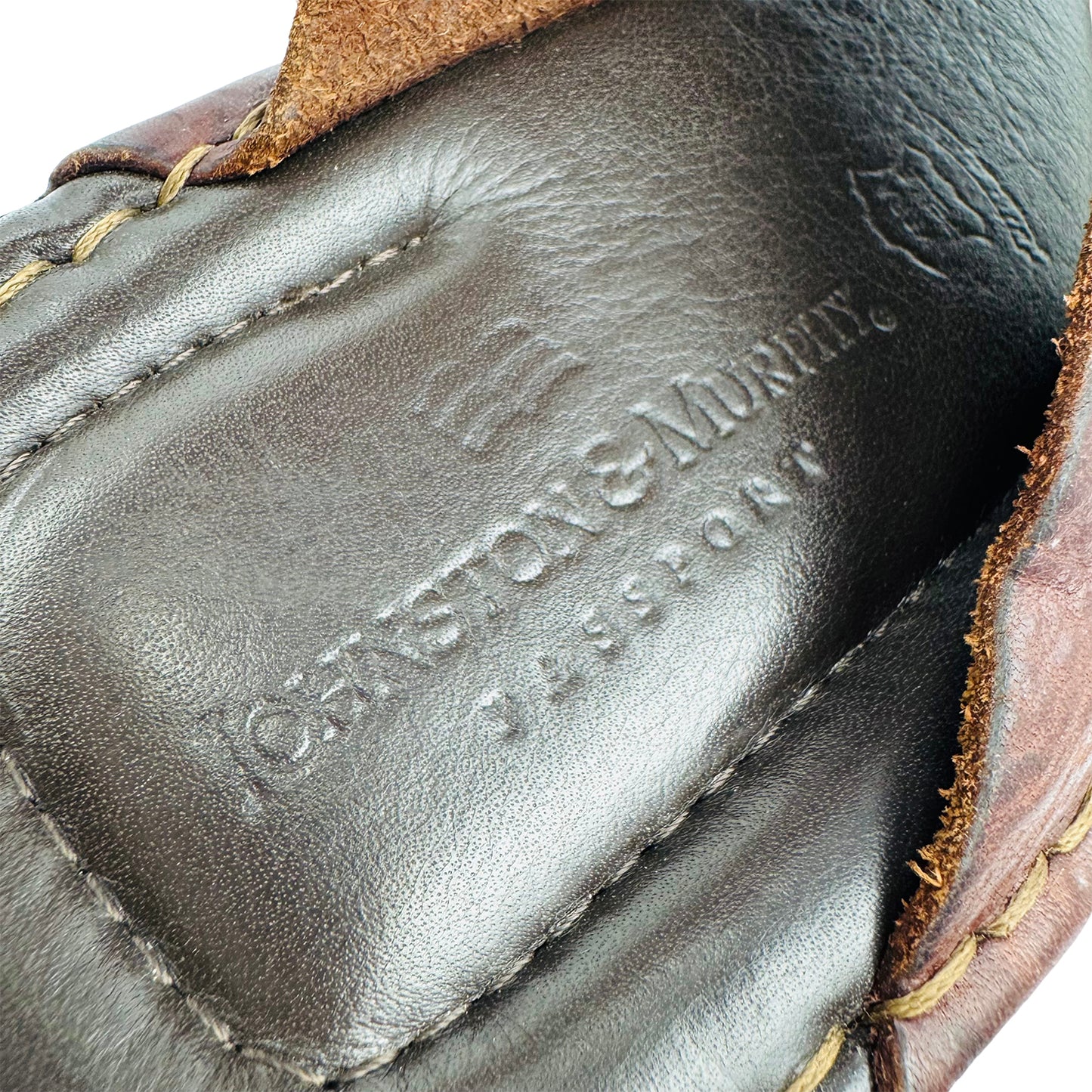 Johnston & Murphy Men's Brown Leather Thongs (Size 43/43.5)