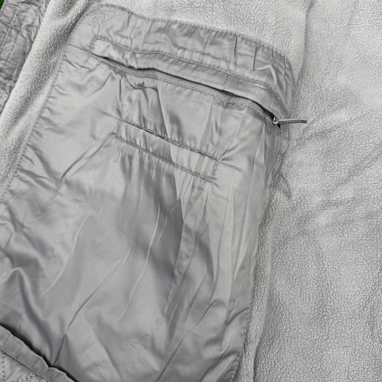 Lacoste Grey Quilted Zip-Up Jacket (Size Small)