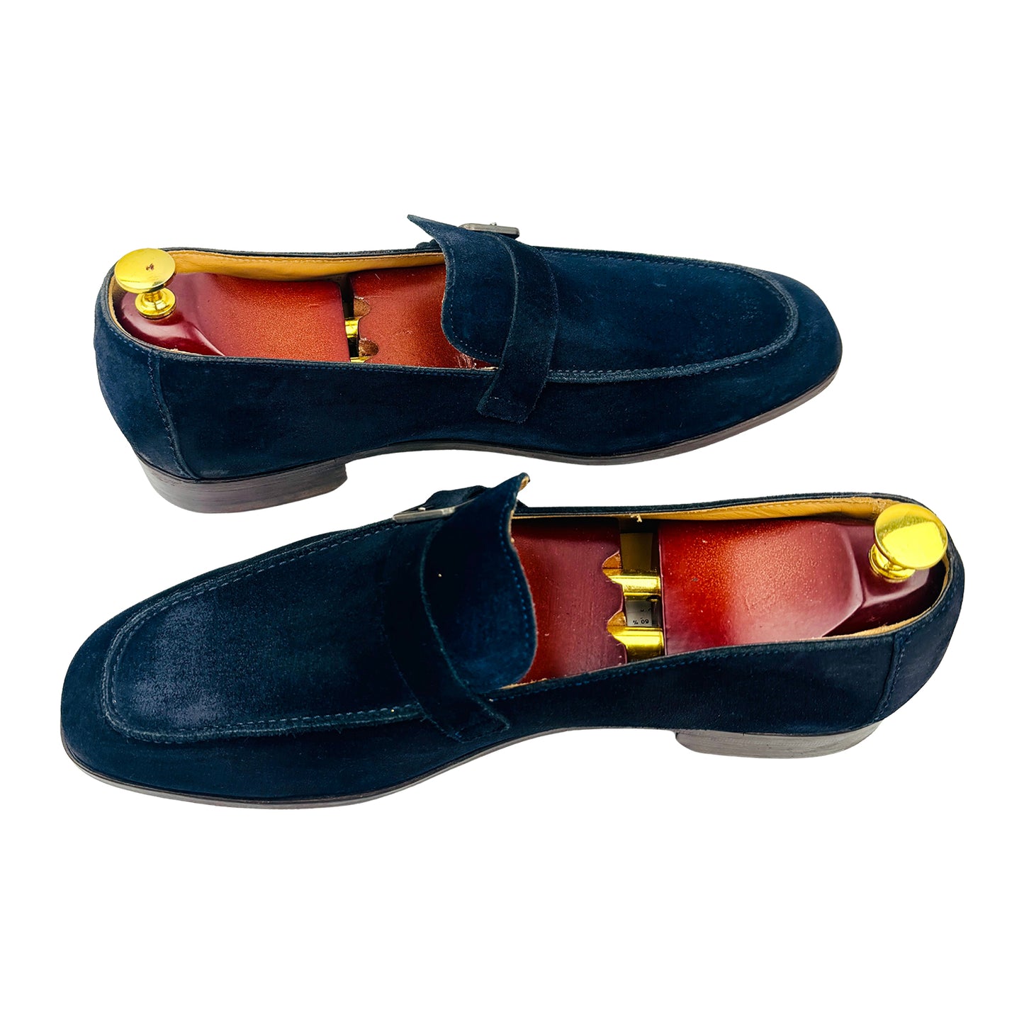 Emidio Tucci Men's Navy Suede Loafers (Size 45)