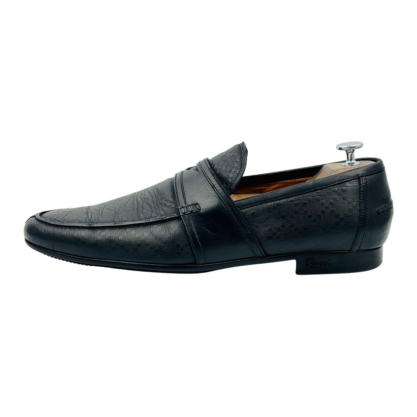 Gucci Hilary Lux Diamante Black Loafers (Size 44)