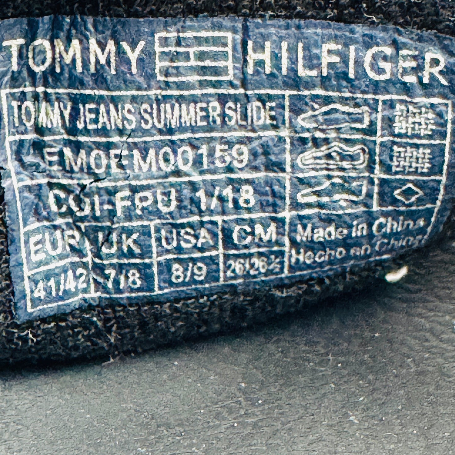 Tommy Jeans Men's Pool Black Slides (Size 41/42)