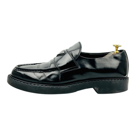 Prada Chocolate Black Leather Loafers (Size 41/41.5) - 2DE131