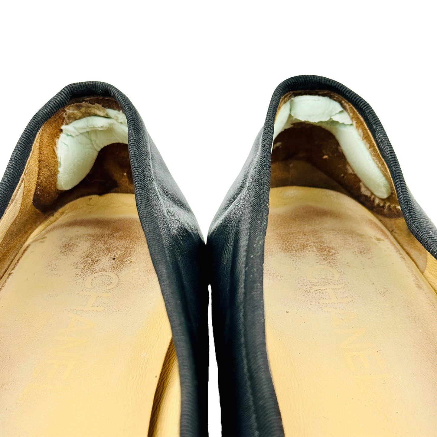 Chanel Black Leather Ballet Flats (Size 39)