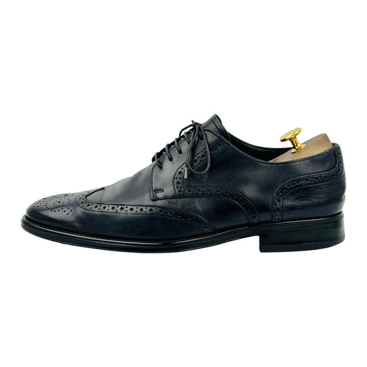Tod’s Men's Black Wingtip Brogue Shoes (Size 44)