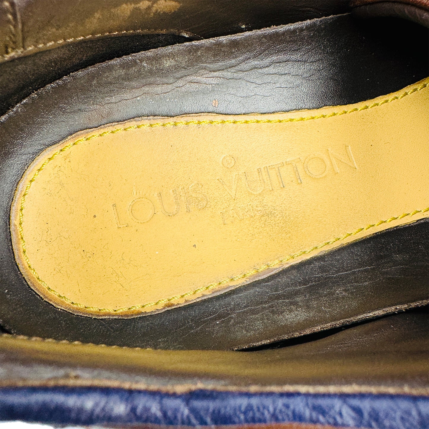 Louis Vuitton Men's Brown Leather Sneakers (Size 44)