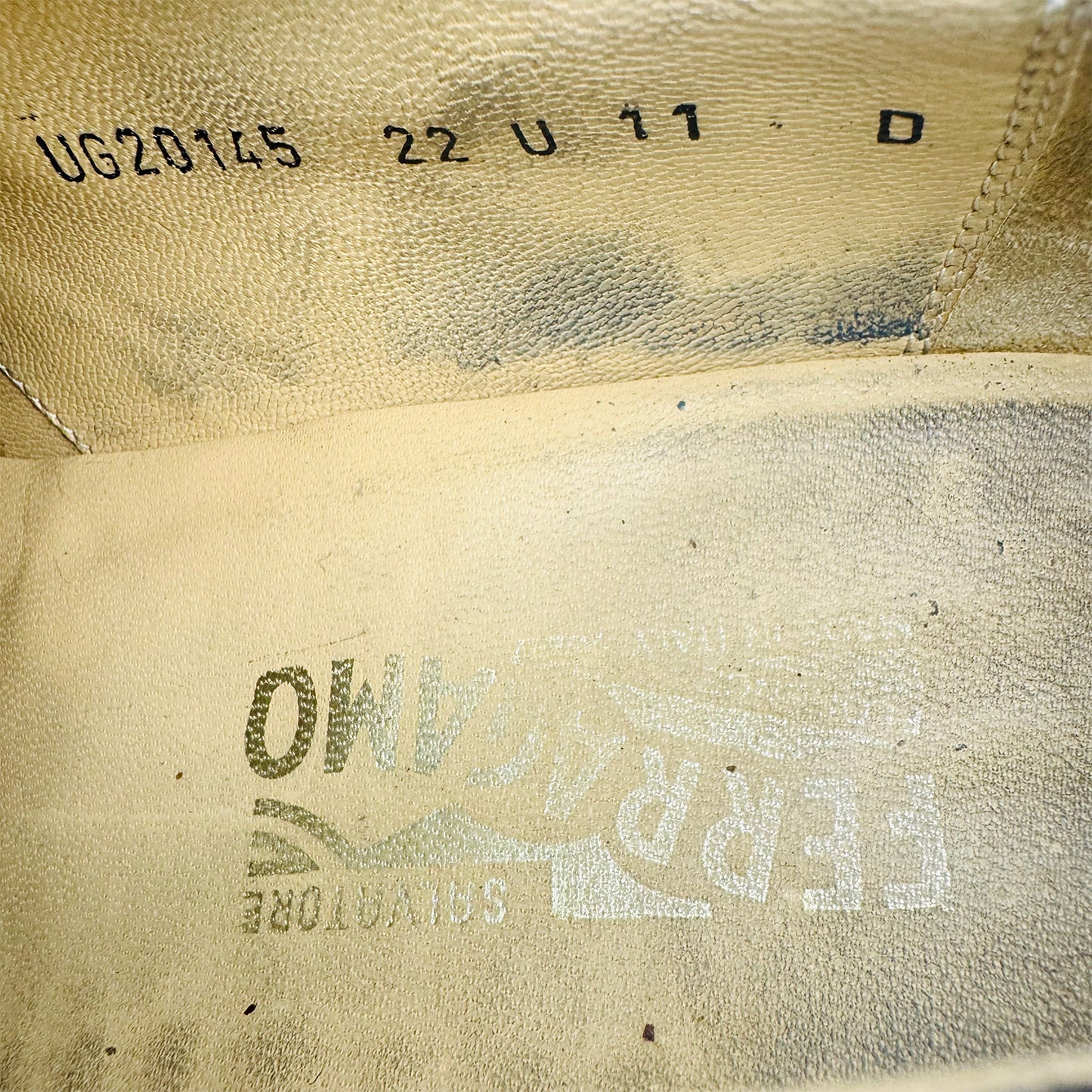 Salvatore Ferragamo Black Leather Derby Shoes (Size 44/44.5)