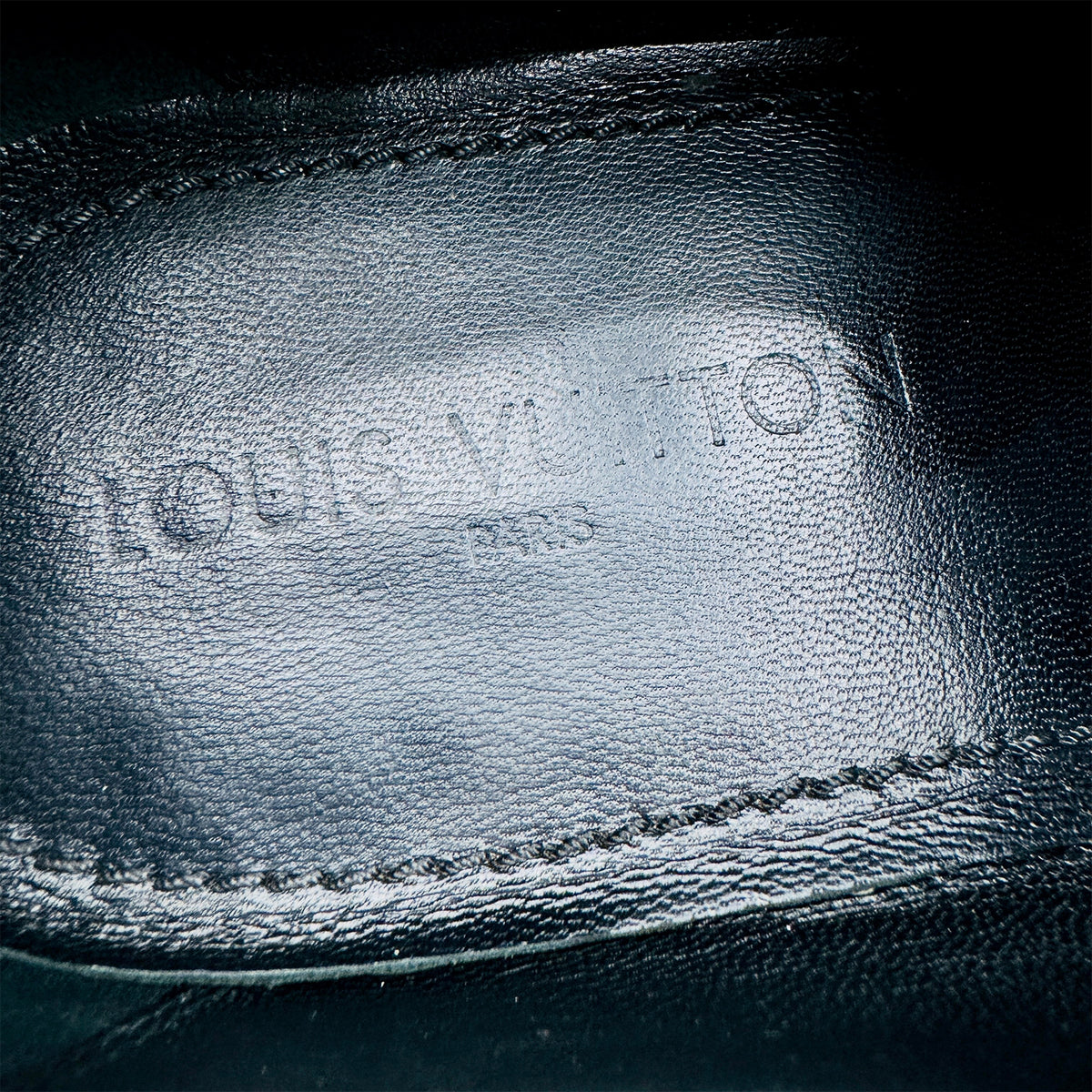 Louis Vuitton Men's Black Leather Oxford Shoes (Size 44/44.5)